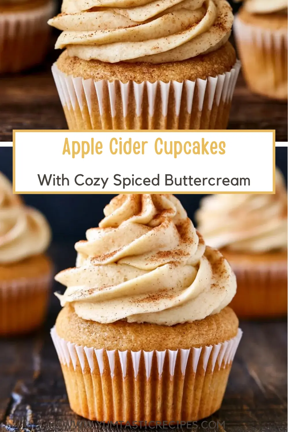 Apple Cider Cupcakes with Warm Spiced Buttercream 6 Apple Cider Cupcakes