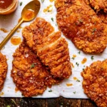 Baked Crunchy Hot Honey Chicken 7 Baked Crunchy Hot Honey Chicken