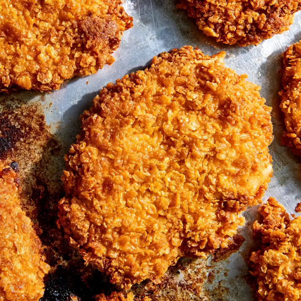 Baked Crunchy Hot Honey Chicken 5 Baked Crunchy Hot Honey Chicken