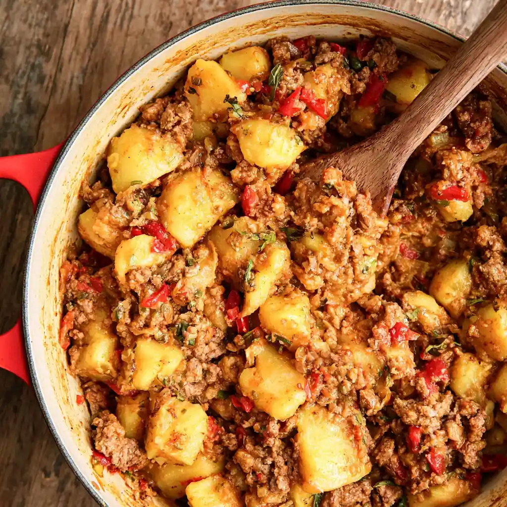 Cheesy One Pot Beef and Potatoes: Easy 30-Minute Dinner 5 Cheesy One Pot Beef and Potatoes