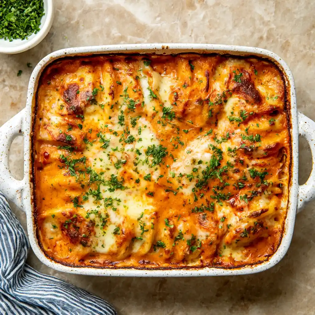 Chipotle Gouda Scalloped Sweet Potatoes