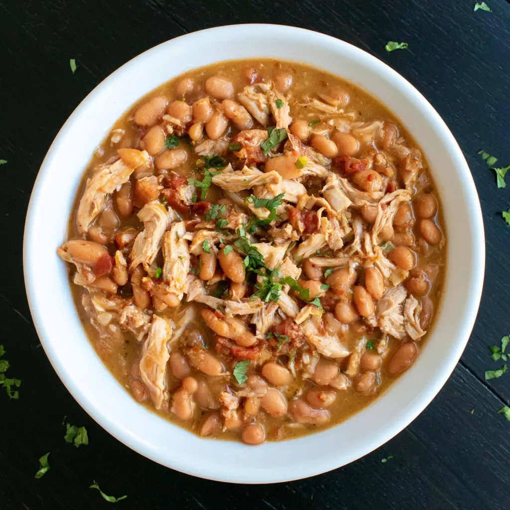 Jalapeño Beans with Shredded Chicken