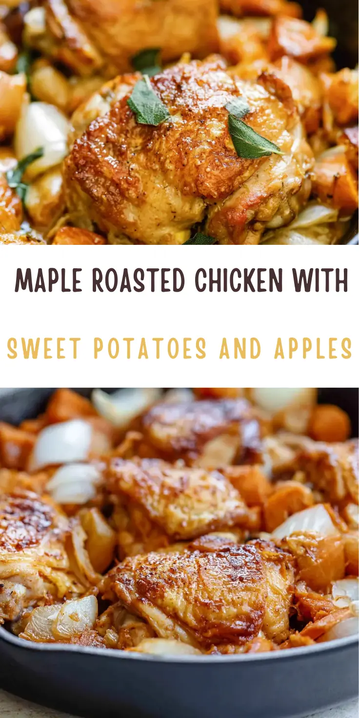 Maple Roasted Chicken with Sweet Potatoes and Apples 6 Maple Roasted Chicken with Sweet Potatoes and Apples