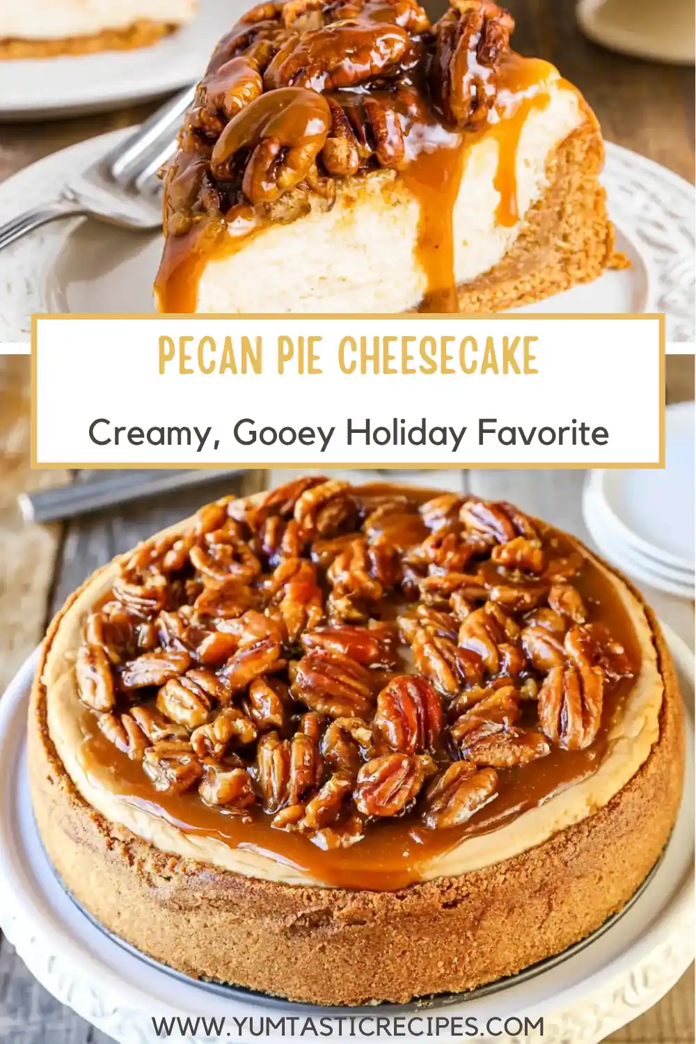 Pecan Pie Cheesecake With a Creamy Brown Sugar Filling 6 PECAN PIE CHEESECAKE