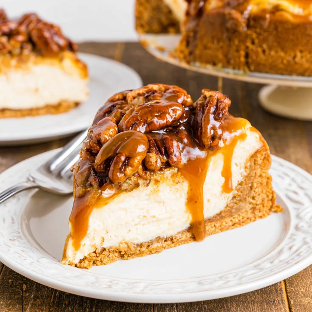 Pecan Pie Cheesecake With a Creamy Brown Sugar Filling 5 Pecan Pie Cheesecake