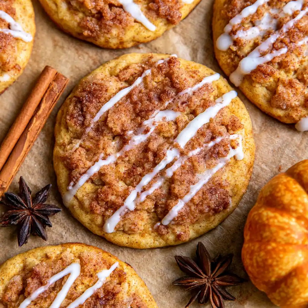 Pumpkin Coffee Cake Cookies With Buttery Streusel 4 Pumpkin Coffee Cake Cookies