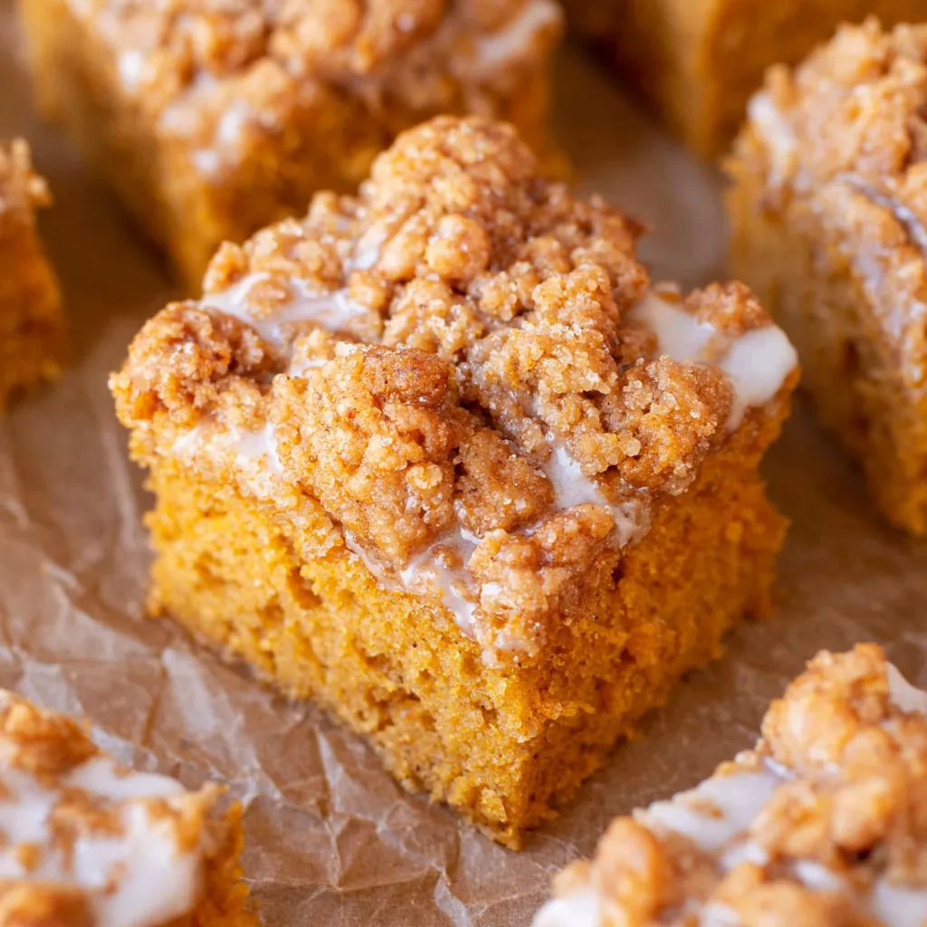 Pumpkin Coffee Cake with Cinnamon Streusel and Vanilla Icing 5 Pumpkin Coffee Cake