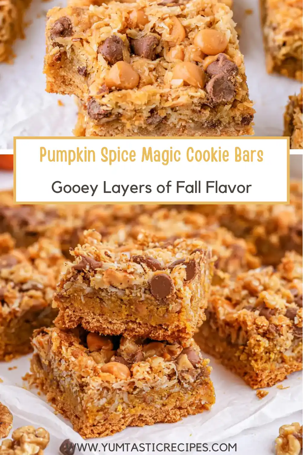 Pumpkin Spice Magic Cookie Bars: Gooey Fall Dessert 6 Pumpkin Spice Magic Cookie Bars