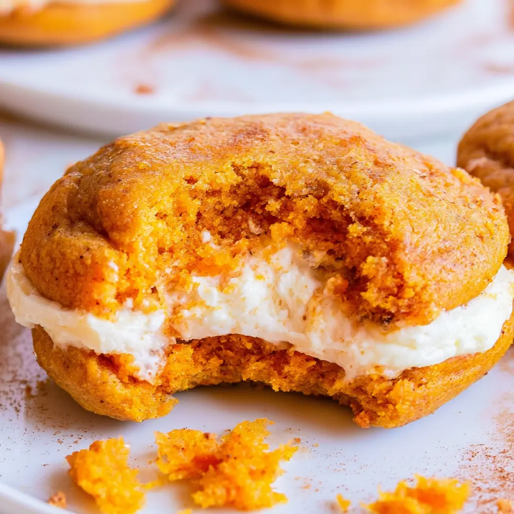 Pumpkin Whoopie Pies with Maple Cream Cheese Filling 5 Pumpkin Whoopie Pies